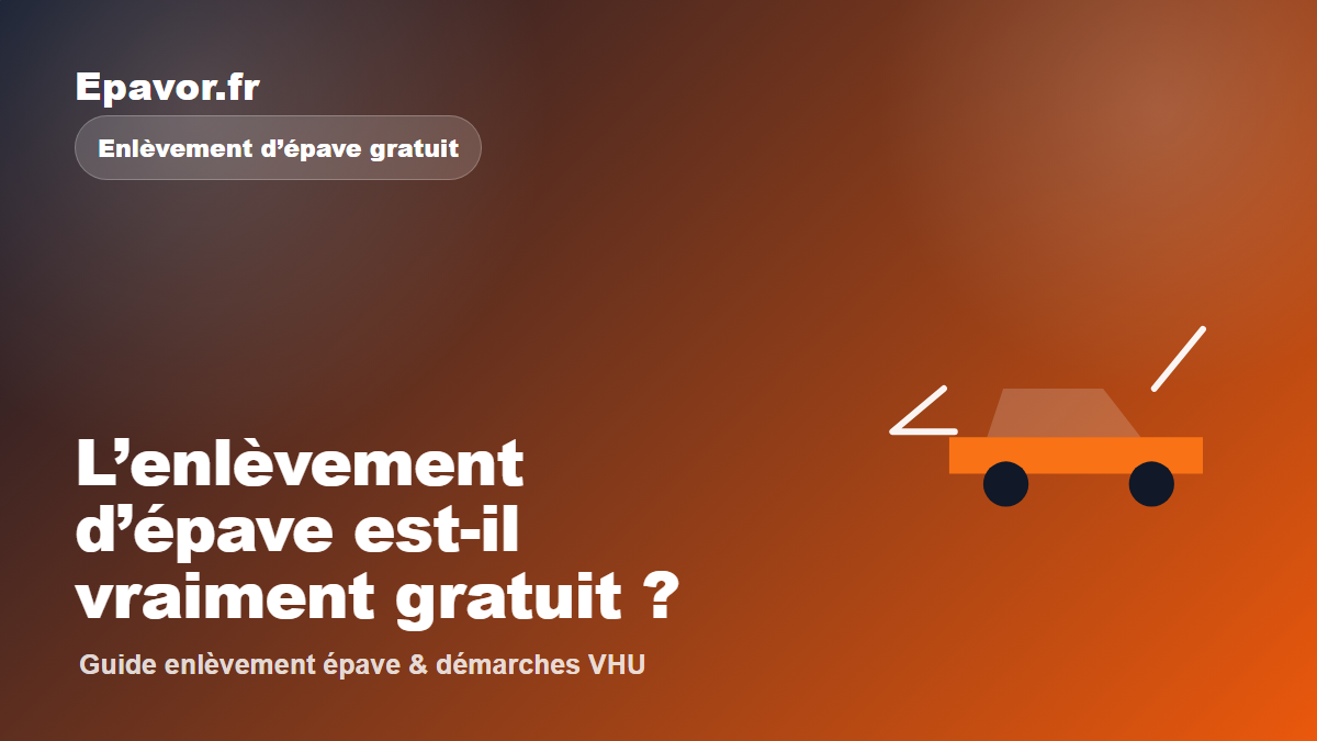 L’enlèvement d’épave est-il vraiment gratuit - guide Epavor pour véhicule hors d’usage