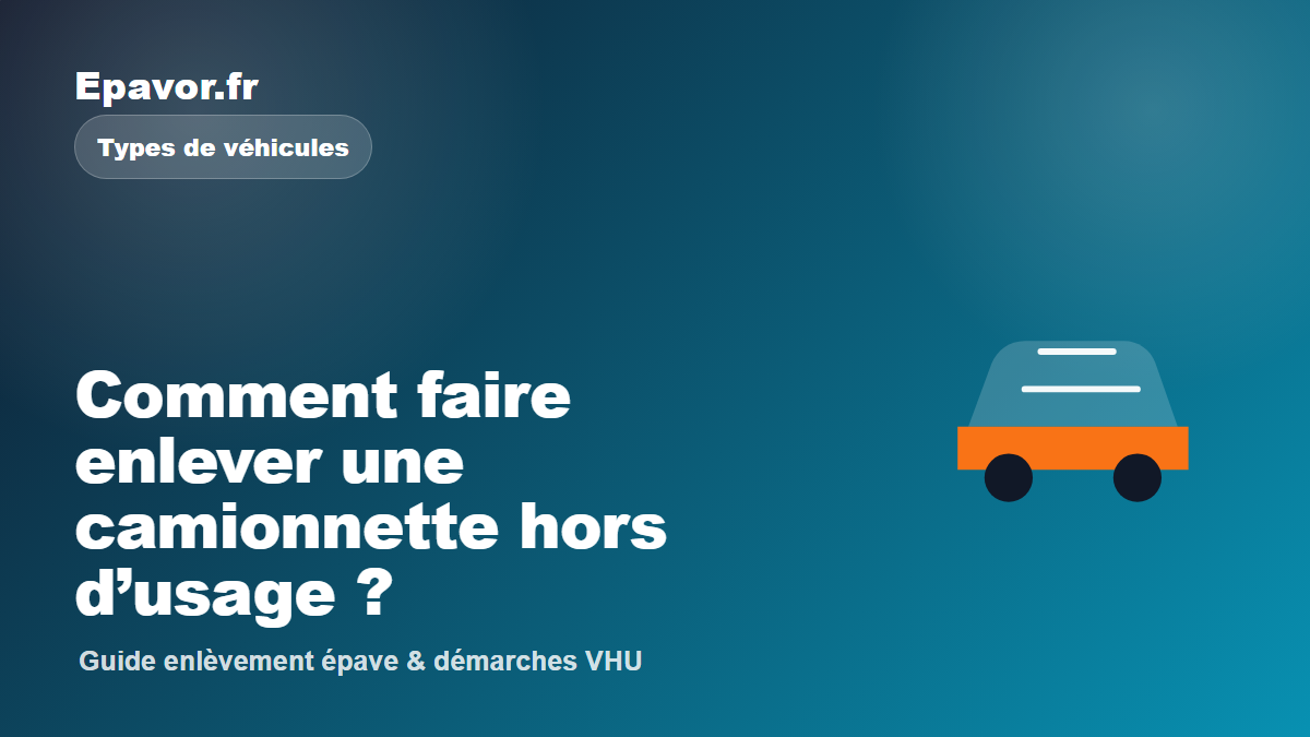 Comment faire enlever une camionnette hors d’usage ?