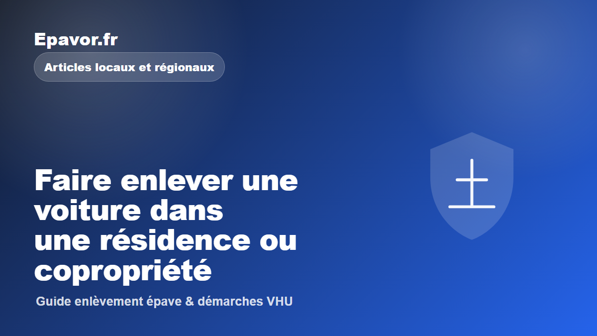Faire enlever une voiture dans une résidence ou copropriété - guide Epavor pour véhicule hors d’usage