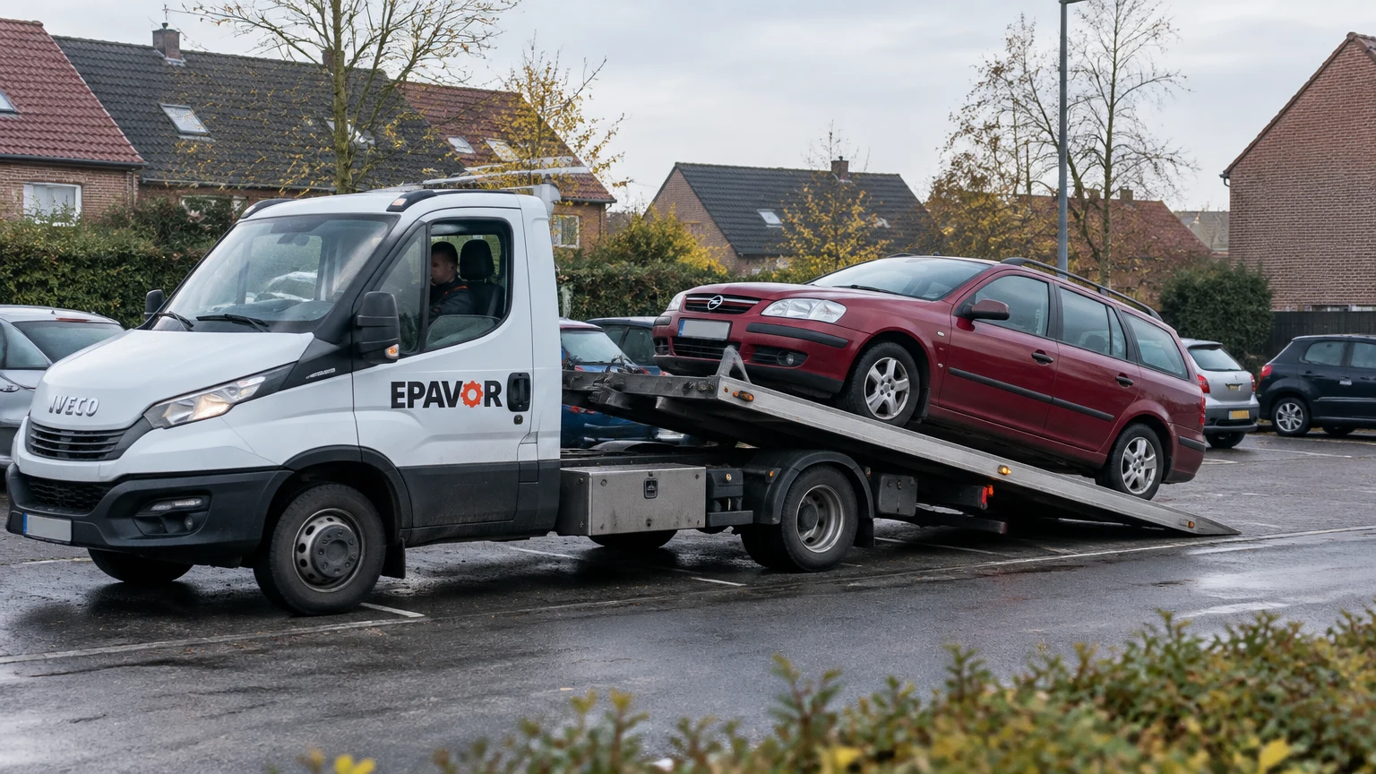 Illustration d’un enlèvement d’épave à Baisieux avec une dépanneuse — service d’épaviste.