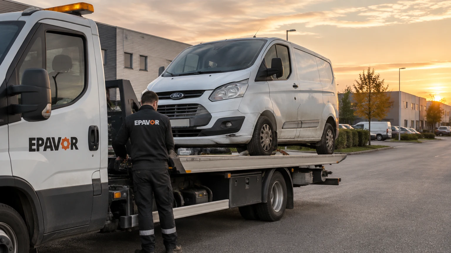 Illustration d’un enlèvement d’épave à Beaune avec une dépanneuse — service d’épaviste.