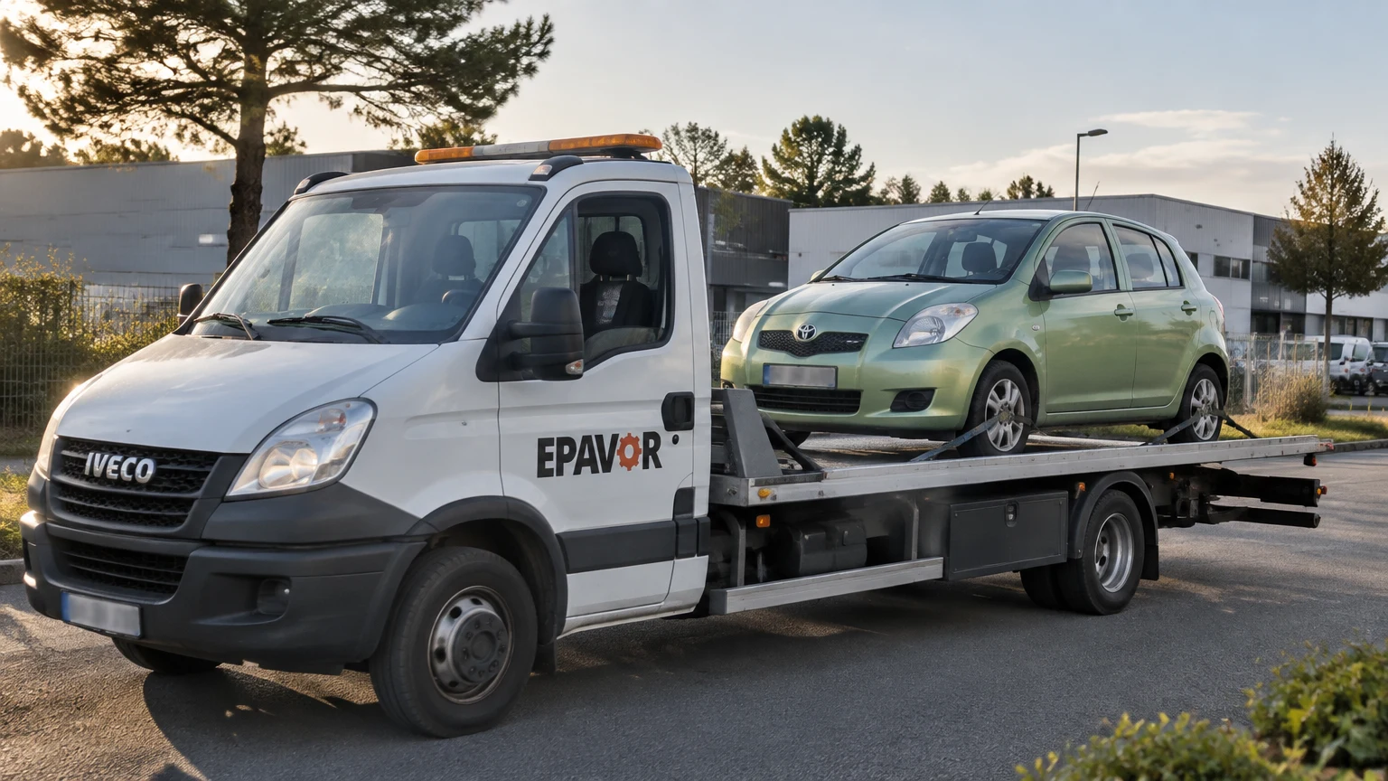 Illustration d’un enlèvement d’épave à Cestas avec une dépanneuse — service d’épaviste.