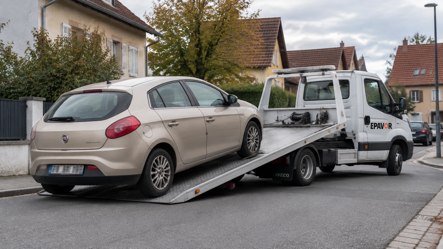 Illustration d’un enlèvement d’épave à Duttlenheim avec une dépanneuse — service d’épaviste.