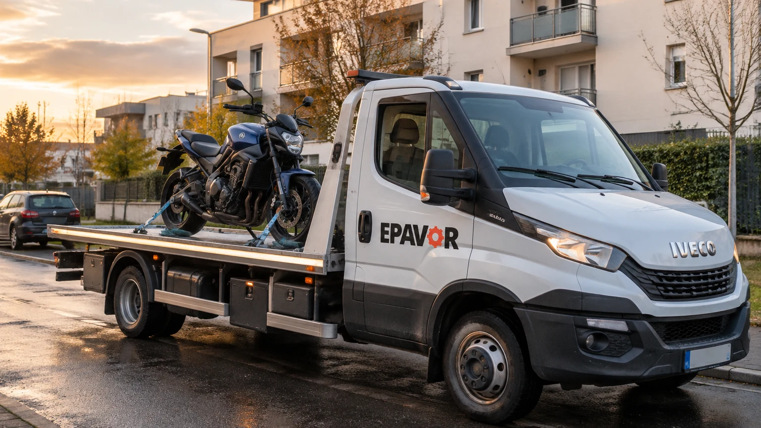 Illustration d’un enlèvement d’épave à Fleury-les-Aubrais avec une dépanneuse — service d’épaviste.