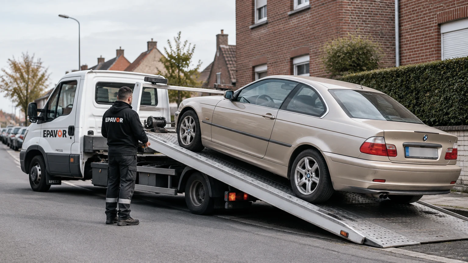Illustration d’un enlèvement d’épave à Labourse avec une dépanneuse — service d’épaviste.