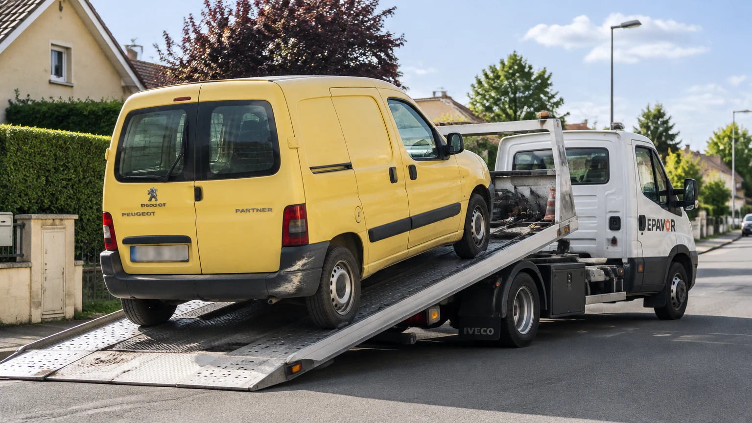 Illustration d’un enlèvement d’épave à Le Poinçonnet avec une dépanneuse — service d’épaviste.