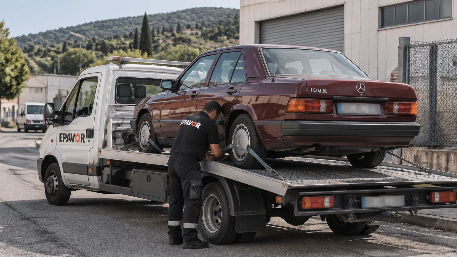 Illustration d’un enlèvement d’épave à Le Val avec une dépanneuse — service d’épaviste.