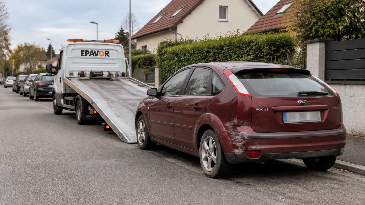 Illustration d’un enlèvement d’épave à Lutterbach avec une dépanneuse — service d’épaviste.