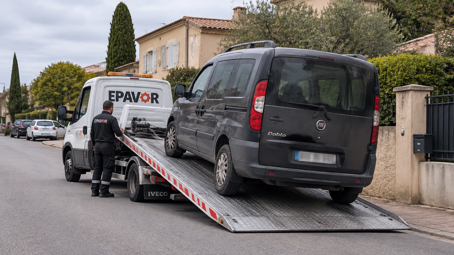 Illustration d’un enlèvement d’épave à Pernes-les-Fontaines avec une dépanneuse — service d’épaviste.