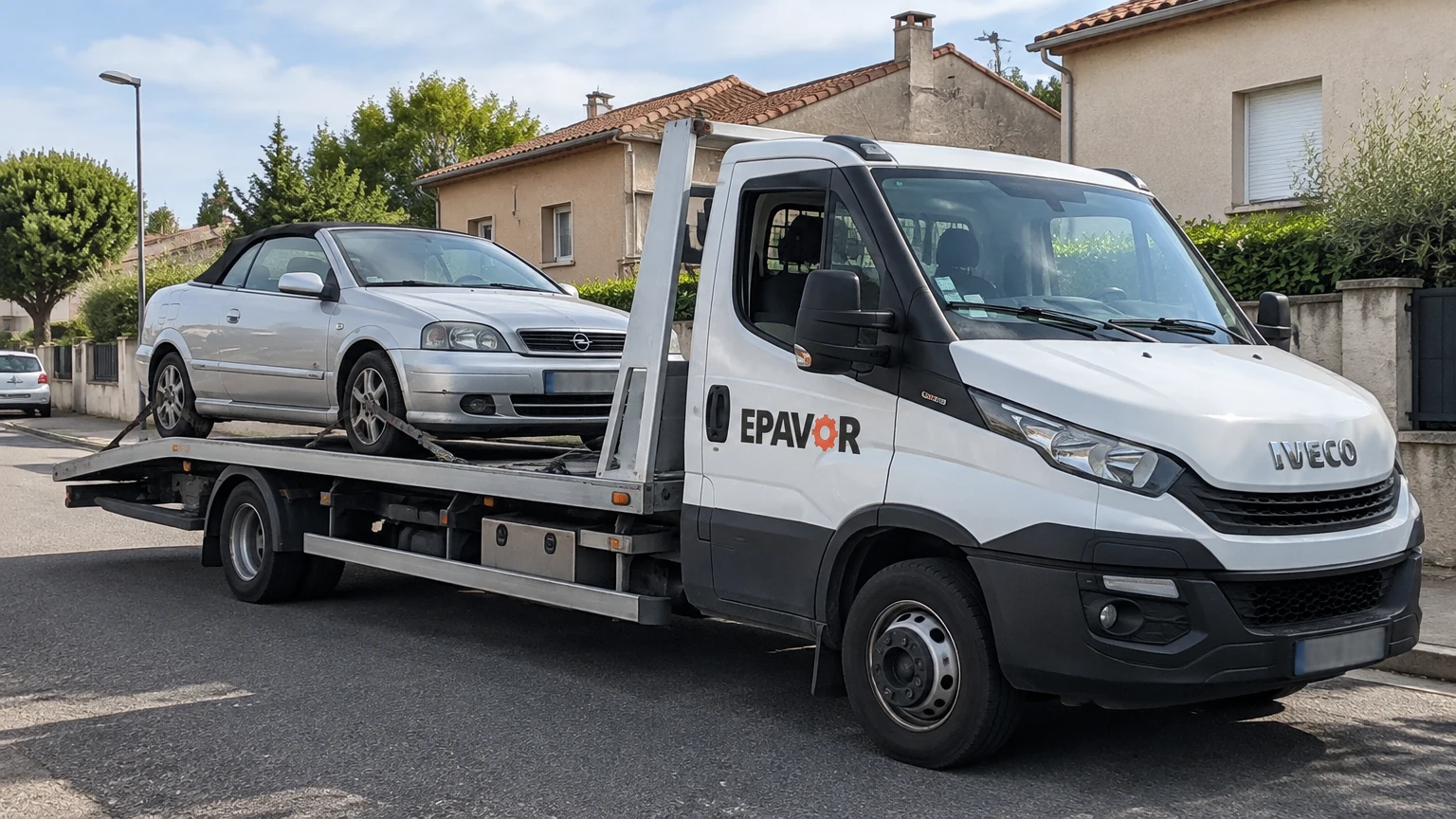 Illustration d’un enlèvement d’épave à Soual avec une dépanneuse — service d’épaviste.